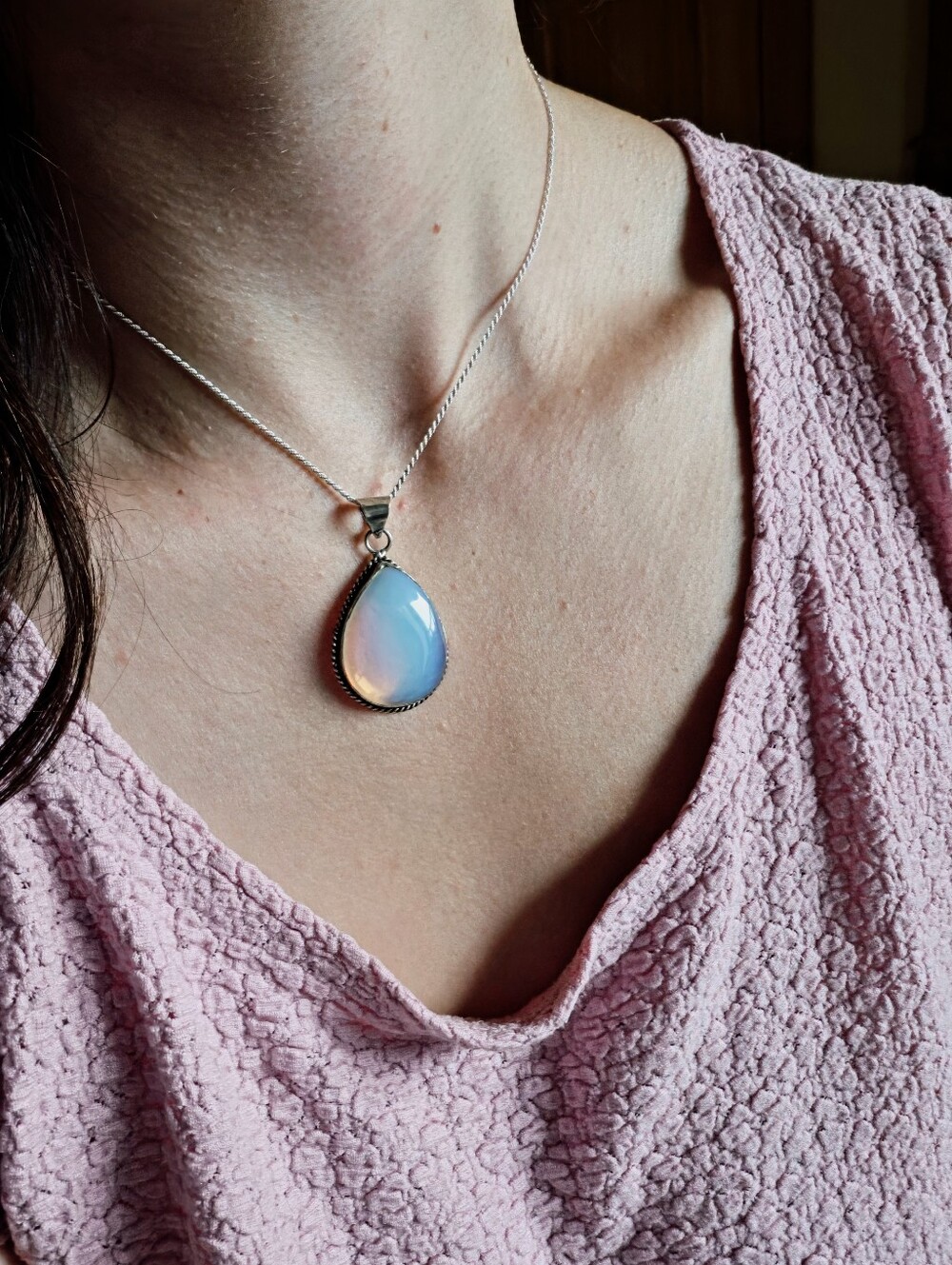 925 Moonstone Necklace - Picture 3 of 3